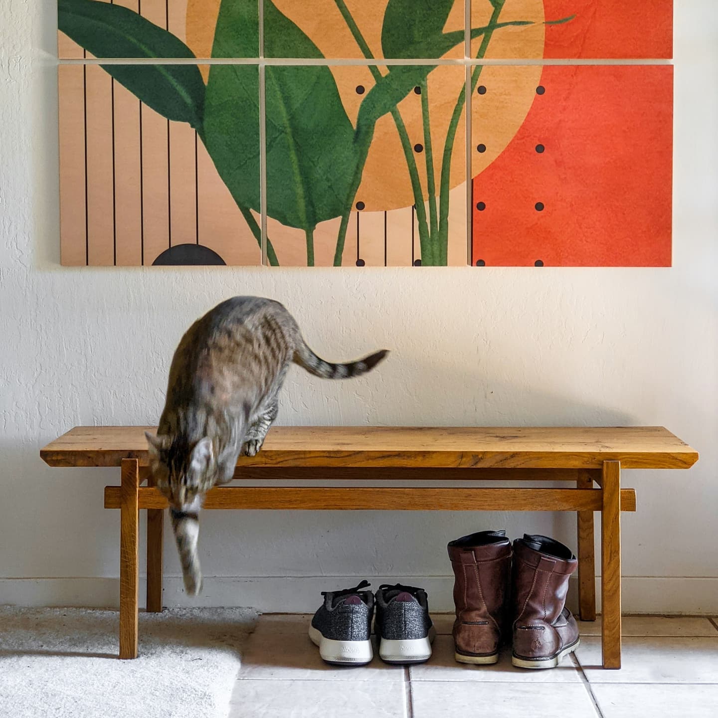 Japanese style entry bench